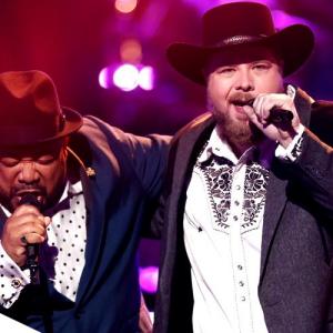 Barry Minniefield and Jack Gregori during The Voice Season 8 Voice Battles