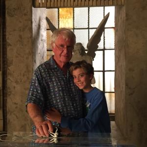 Peter Medak with Grandson Sacha Medak on set Directing 'Hand Of God'