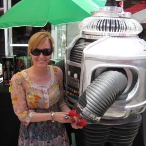 Cali with Robot from LOST IN SPACE