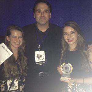 With directorproducerwriter Sam Borowski and actress Fatima Ptacek at the Northeast Film Festival 2015