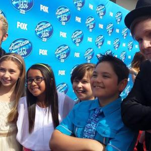 Lauren with Fall Out Boy and Mason, Angela & Tres from 5th Grader at the American Idol Finale