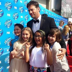 Lauren with Harry Connick Jr and Mason Angela  Tres from 5th Grader at the American Idol Finale