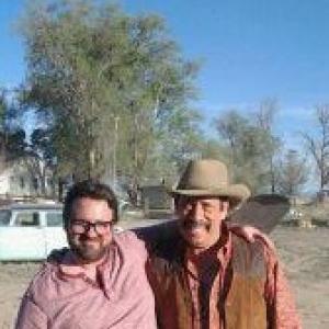 Christopher Robin Miller and Danny Trejo on the set of 3 DAYS IN VEGAS 2012