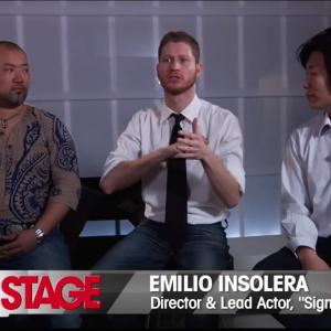 Hiroshi Vava Emilio Insolera and Danny Gong at Backstage Interview in New York USA