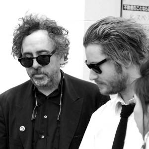 Tim Burton and Emilio Insolera after Frankenweenie Premiere in Tokyo Japan