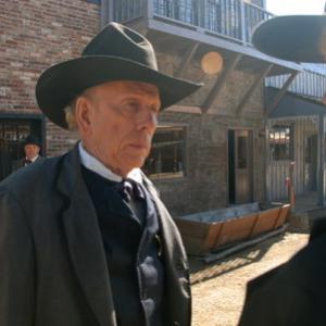 Production Still  Taymour Ghazi as Deputy Wilson Tony Becker as Deputy Tuck Rance Howard as Sheriff Parker and Anthony Hornus as Captain Ketner on Ghost Town The Movie filmed at Ghost Town in the Sky November 2007