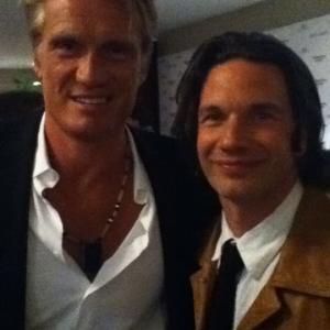 Dolph Lundgren comes out to support filmmaker Michael Worth at the special SONY screening of his film 