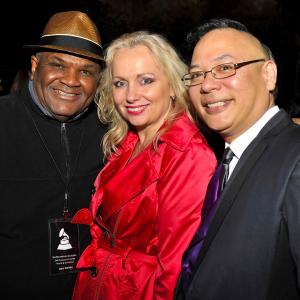 Larry Batiste, Paula Telander, Dale E at the 55th Annual Grammy Awards San Francisco Nominee Celebration.