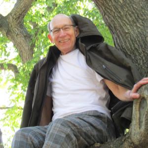 Frank Harold Tarr between takes up in a tree in Frank  Louisa 2013