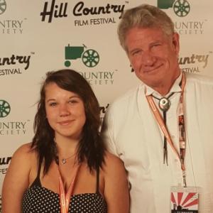 David  daughter Amanda at the Hill Country Film Festival in Fredericksburg Texas for the finalist screenplay TEXT MESSAGES TO GOD