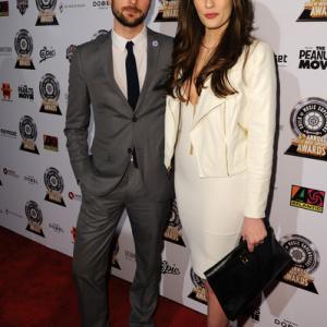Matthew HearonSmith L and Ashley HearonSmith arrive at the 6th Annual Guild Of Music Supervisors Awards at The Theatre at Ace Hotel Downtown LA on January 21 2016 in Los Angeles California Jan 20 2016