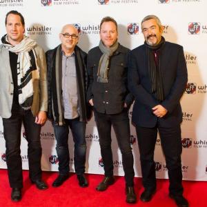 FORSAKEN screening at 2015 Whistler Film Festival. Executive Producer Trevor Wilson, Producer Bill Marks, Actor Kiefer Sutherland, and Director Jon Cassar (left to right)