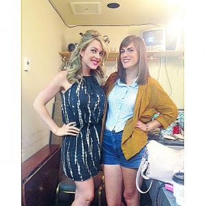 Ashleigh & Maisie backstage WTCA theater production.