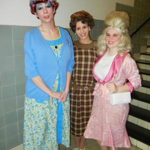 Aidan Rothfar left as Edna Turnblad in Susquehanna Township High Schools production of Hairspray2012