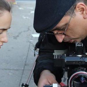 Joseph Eulo with Olya Zueva on set of Bedford Apocolypse in Brooklyn NY