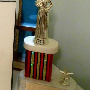 Trophy received from the Ms. American Petite Beauty Pageant -- Finalist for the State of Indiana and winner for most contributions to the program guide.
