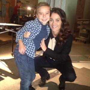 With Robin Tunney on set of The Mentalist