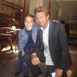 With Simon Baker on set of The Mentalist