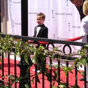 Walking the red carpet at the Young Artist Awards