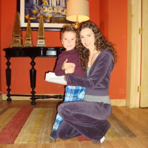 With Alicia Minshew on the set of All My Children