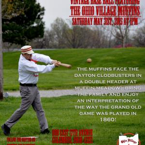 Promotional Poster for Ohio Village Muffins Vintage Baseball 2015