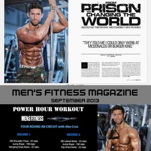 Abe Cruz in Mens Fitness and Fit  Firm magazines