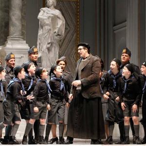 Samuel 2nd from left in Opera Australias Puccinis Tosca 2015