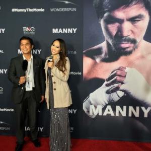 At the red carpet for Manny The Movie...