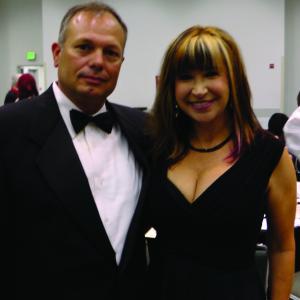 Jim Wagner with actress Cynthia Rothrock who were both inducted into the Masters Hall of Fame 2011 together They also appeared in a training video together