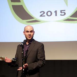 Accepting an award at 2015 NoVA Film Festival