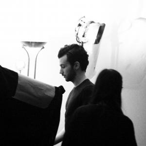 Christian on the set of THE MAN 2015