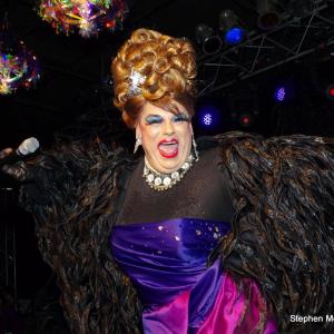 performing at the Winter Is A Drag Ball, Burlington VT 2015