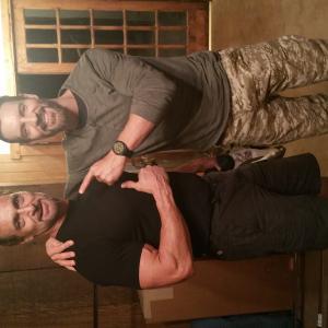 With Tony Horton after appearing in a new p90x to come out later this year.
