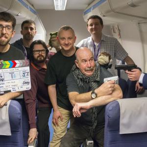 Cast and Crew photo on the set of the teaser trailer for Autumn Never Dies
