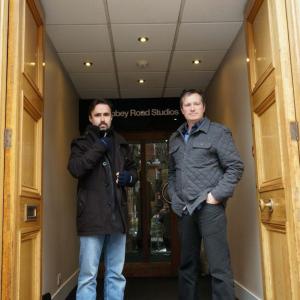 Danny Jackson with Andrew Crook at Abbey road studios for a mastering session by Frank Arkwright, for the new Vali ohm album.
