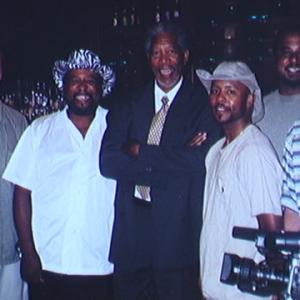 Alfonso Curry The Blues Music Interview L to R Bill Luckett Scott Jennison Super Chikin Morgan Freeman Alfonso Curry Gerald Henderson Pappy Napp