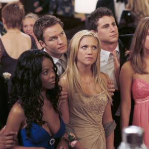 Still of Brittany Snow, Dana Davis, Collins Pennie, Jessica Stroup, Kelly Blatz and Scott Porter in Prom Night (2008)