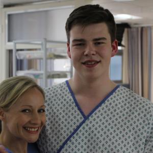 Max J Green and Kaye Wraggs on Set of Holby City