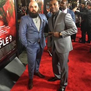Triple 9 Stars Carlos Aviles and Tony Grant at the red carpet premier