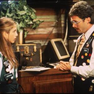 Still of Jennifer Aniston and Mike Judge in Office Space 1999