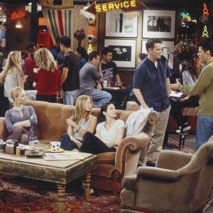 Still of Jennifer Aniston, Courteney Cox, Lisa Kudrow, Matt LeBlanc and Matthew Perry in Draugai (1994)