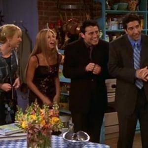 Still of Jennifer Aniston, Lisa Kudrow, Matt LeBlanc and David Schwimmer in Draugai (1994)