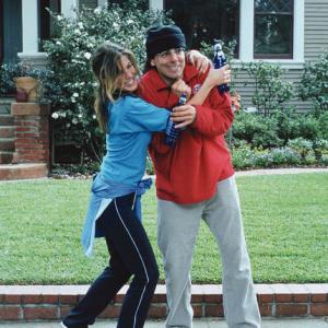 Still of Jennifer Aniston and Tom Shadyac in Bruce Almighty (2003)