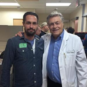 With Art Hindle on the set of Full Out the movie