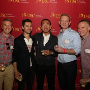 Director Guillermo Ortiz Pichardo second from left and producer David Liu center promoting Wuthering Heights 2015 at the 8th Don Thompson LGBT Film Festival in Los Angeles