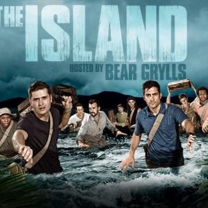 Benji Lanpher and cast of NBC's The Island with Bear Grylls billboard ad.
