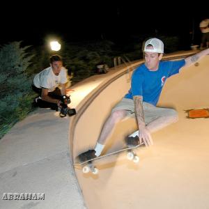 Benji Lanpher filming professional skateboarder Rob Palmer in New Mexico