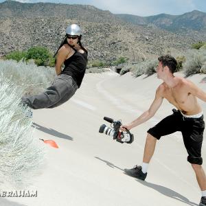 Benji Lanpher shooting Indian School Outlaw Skate Race in New Mexico