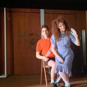 Samuel Goldman as the Ventriloquist Counselor and Aleksandra Kovacevic as the Dummy Couselor in Episode 4 Auditions of Wet Hot American Summer First Day of Camp