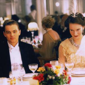 Leonardo DiCaprio as Jack Dawson and Rochelle Rose as the Countess of Rothes in Titanic
